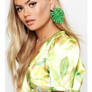 Statement Leaf Resin earrings